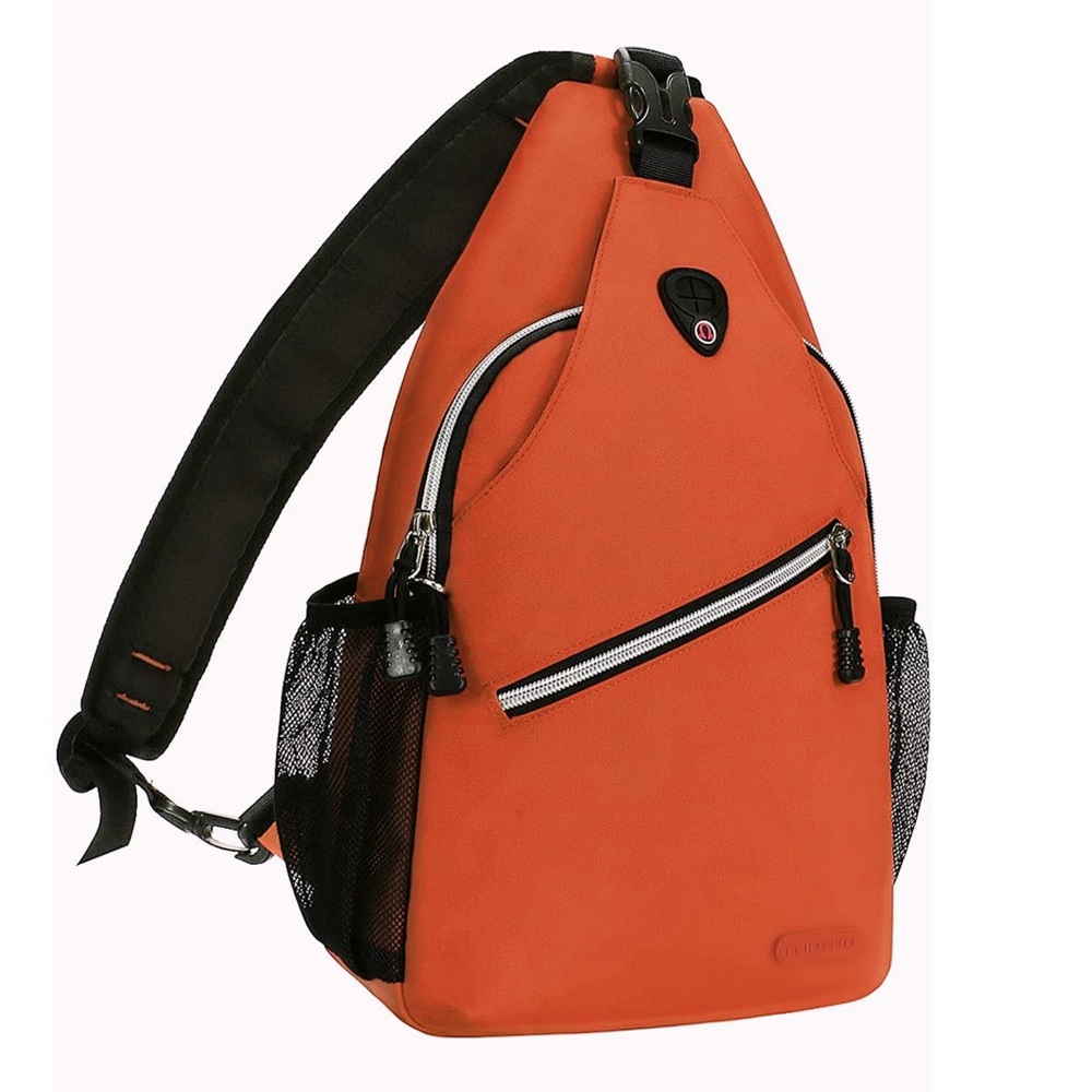 Outdoorsy Sling Backpack in Burnt Orange